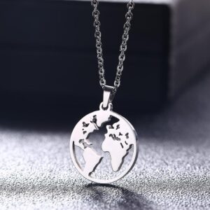 Collar Mundo Acero Inoxidable