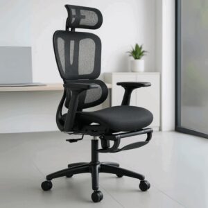 Silla Ejecutiva Nexus Mesh Negro y Descansapiés
