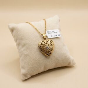Relicario Corazon Calado Acero Inox