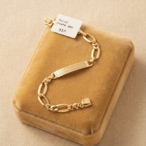 Pulso con placa Chapa oro